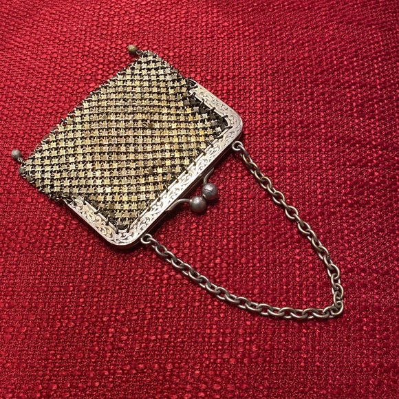 1900s Antique German Silver Chain Mail Purse Kiss Lock Closure - Picture 6 of 13